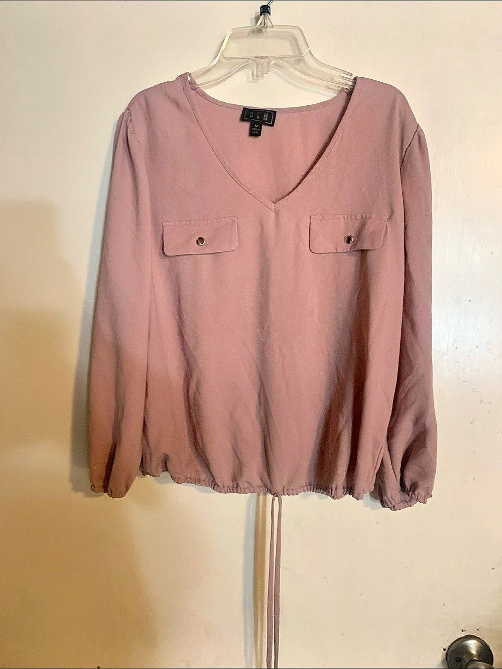 L.O.G.G. blouse Long Sleeve in Pink Size Medium